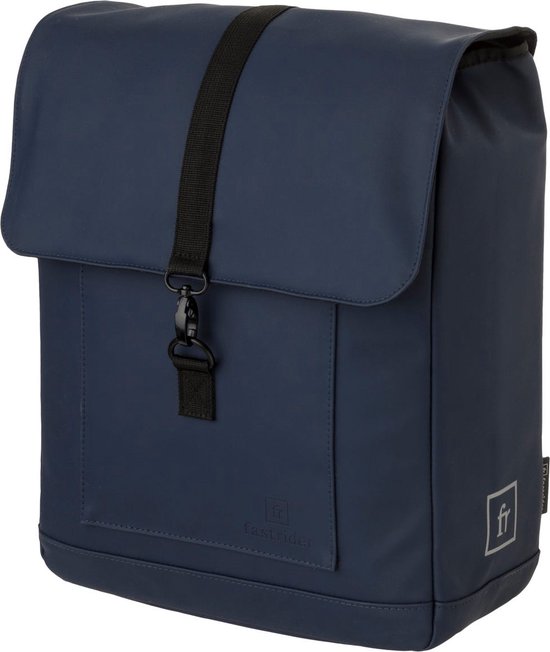 Fastrider Jaxx II Enkele Fietstas/Rugzak/Schoudertas in één - Navy - Trend - Click'nGo - 14 Liter - Waterafstotend van FastRider