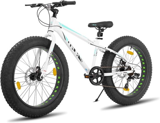 Fatbike Kinderfiets - Mountainbike 24 inch - Elk Terrein - Brede Fatbanden - 24 inch - Wit