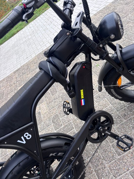 Fatbike naamsticker set van 2 met vlag NL - 20 cm | meerdere kleuren mogelijk | LIEFST van LIEFST