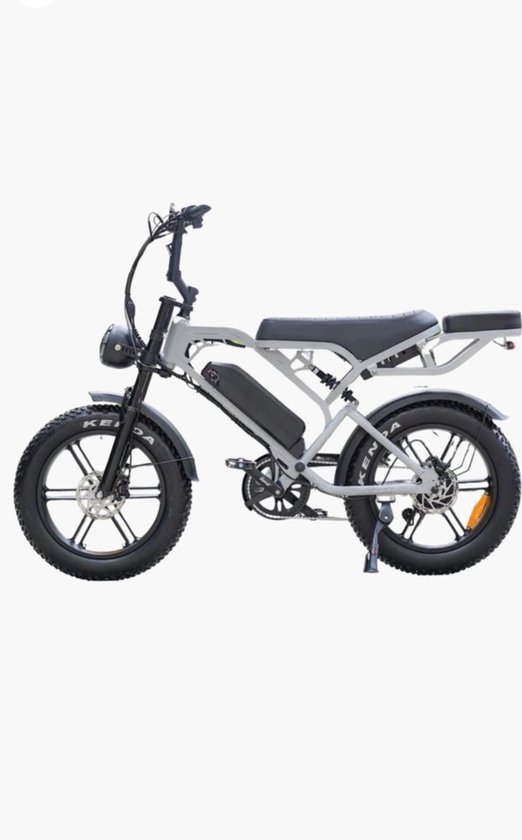 Fatbike QM-Wheels V20 Pro - Nardo Grey - Rijklaar - Gratis Zitje + Voetsteunen van Merkloos