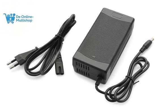 Fatbike Snellader 48V 54.6V 3A DC 5.5x2.1mm - Ouxi V8 C80 V9 H9 S20 V20 - Snelle Acculader E-bike / Fatbike - QMWheel - Crossboss - La Souris van Merkloos