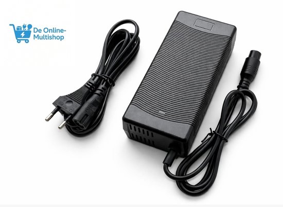 Fatbike Snellader 48V 54.6V 3A GX16 3-Pins (12mm) - Oplader - Snelladen 1.5x - Geschikt voor OUXI V20 V30 S20 Pro - QMwheel - Crossboss - La Souris van Merkloos