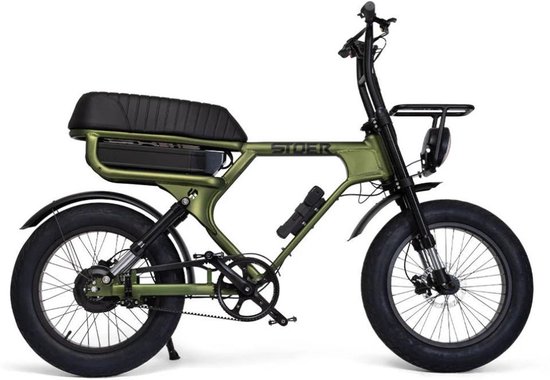 Fatbike | STOER | Ultimate S1+ | Groen Metallic | Automatic 2 Speed | Belt Drive van Merkloos