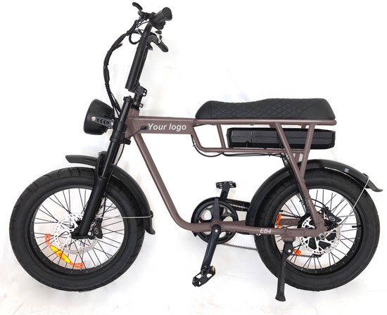 FATVOLT EB2 Fatbike - 20 inch - 250W motor - 80 km actieradius - coffee brown van Merkloos