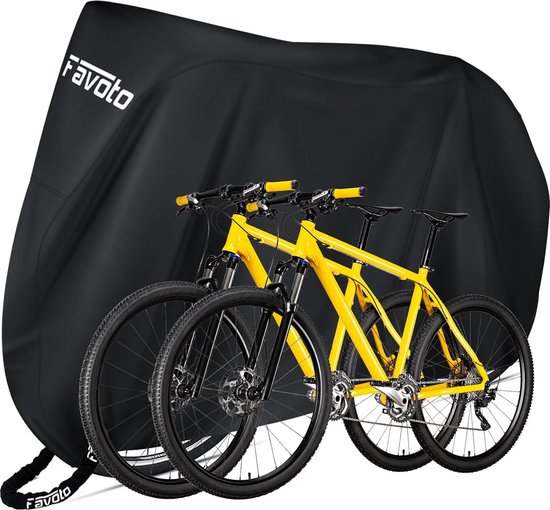 Favoto Bike Cover voor 2 Fietsen Outdoor Waterdichte Fiets Cover 29 Inch Winddicht UV Zon Sneeuw Stofdicht met Lock Gat voor Mountainbike Racefiets van Favoto
