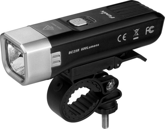 Fenix BC25R, Voorlicht, Zwart, Grijs, IP66, LED, Wit, 600 lm