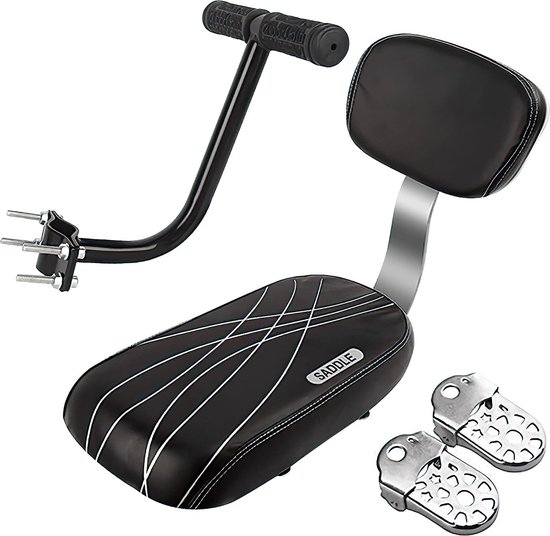 Fiets-achterbank-accessoireset, kinderveiligheid, fiets-achterbankbekleding, armleuning, voetsteun, set voor meisjes, vriendin, vrouw, man kind van Merkloos