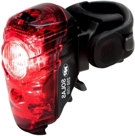 Fiets achterlicht - Achterlamp Fiets - Veilig Fietsen - Daglicht Zichtbare Flash - 250 Lumen - Zwart