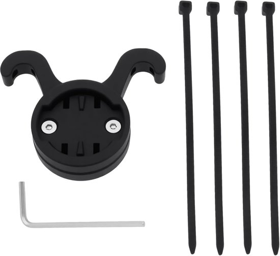 Fiets Achterlicht Beugel - Zadelpen Mount - Veilige Fietsrit - Lichtgewicht Nylon Materiaal - 12x8x1.5 cm - Zwart