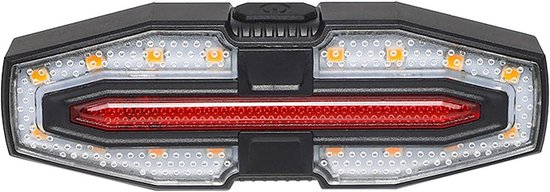 Fiets Achterlicht - Fietslamp LED - Veilig Fietsen - Met Afstandsbediening - USB Oplaadbaar - Zwart Zilver