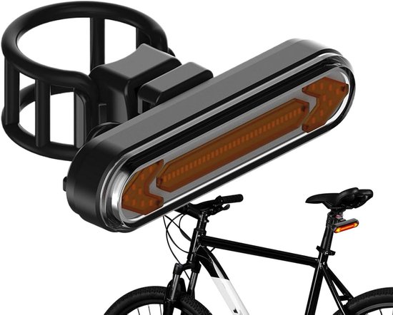 Fiets achterlicht - LED knipperlicht - Veilig fietsen - USB oplaadbaar - 11.2 x 10.2 cm - Zwart