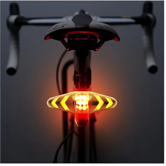 Fiets Achterlicht - LED Verlichting - Veilig Fietsen - Draadloze Afstandsbediening - 17 x 16 cm
