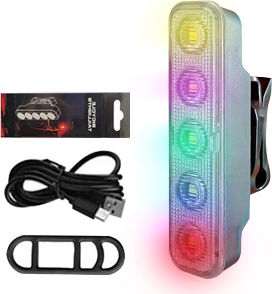 Fiets Achterlicht - Scooter Lamp - Veilig Fietsen - Oplaadbaar Met 4 Modi - 9 x 4 x 3 cm