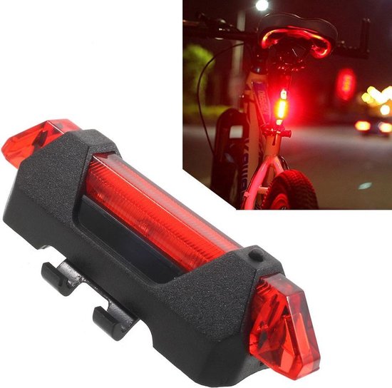 Fiets Achterlicht Zadelpost Led Licht USB Oplaadbaar - Rood