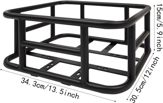 Fiets Achterwielmand Afneembare Metalen Fietsmand 34.3*30.5*15cm Fietstas Achterfietsmand van Merkloos