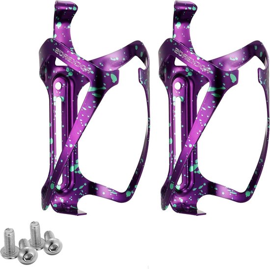 Fiets Bidonhouder Aluminium Ultralight Bekerhouder voor MTB Racefiets - Blauw Rood Zwart Paars 2 Stuks van Merkloos
