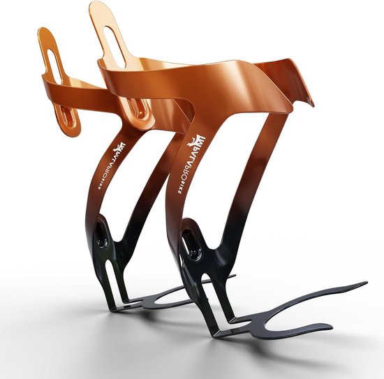 Fiets Bidonhouder - Fleshouder Fiets - Veilig Fles Meenemen - Ultralicht Aluminium - 2 stuks - Oranje