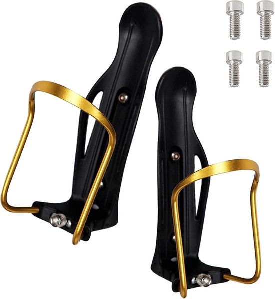 Fiets Bidonhouder - Flessenhouder Fiets - Fietstochten - Lichtgewicht Aluminium - 2 stuks - Goud