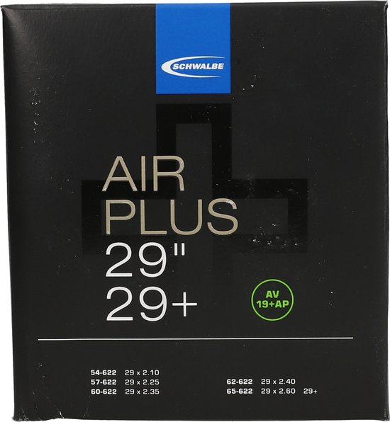 Fiets Binnenband Schwalbe AV19+AP Air Plus 28/29" / 54/65-622 - 40mm Autoventiel van Merkloos