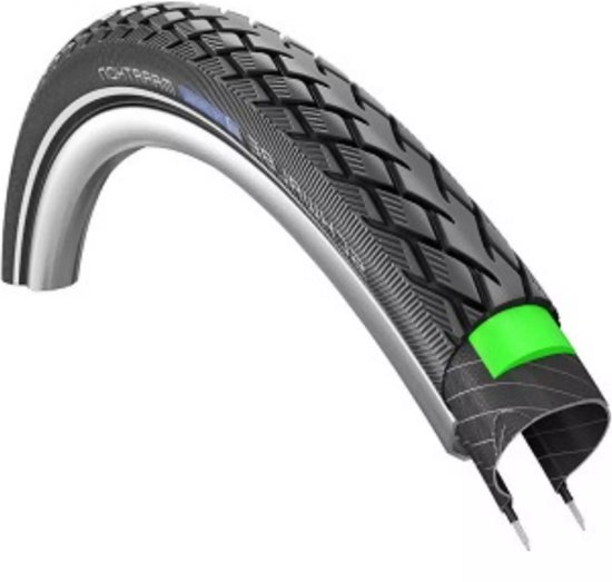 Fiets Buitenband Schwalbe Green Marathon GreenGuard 28 x 1.50"/ 40-622 - zwart met reflectie