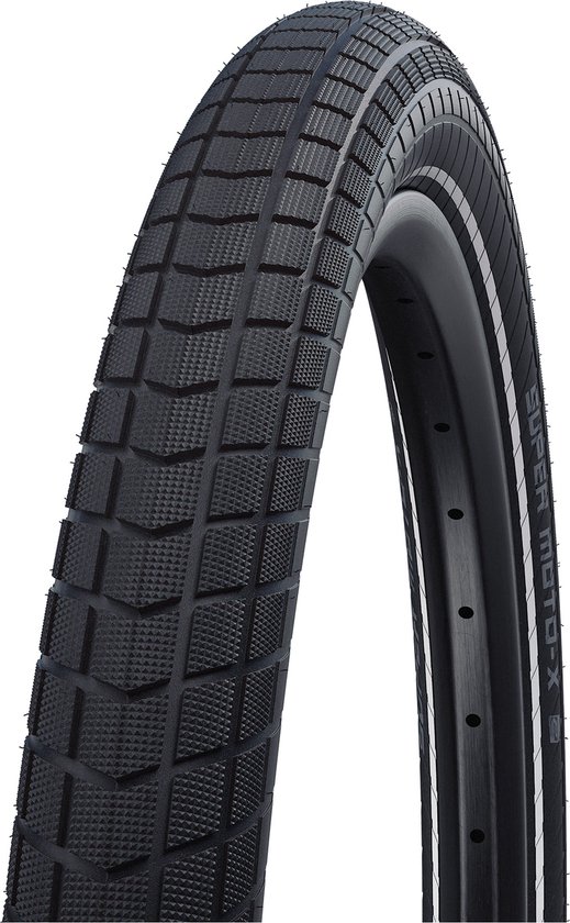 Fiets Buitenband Schwalbe Super Moto-X GreenGuard SnakeSkin 20 x 2.40 (62-406) Zwart Met Reflectie van Schwalbe