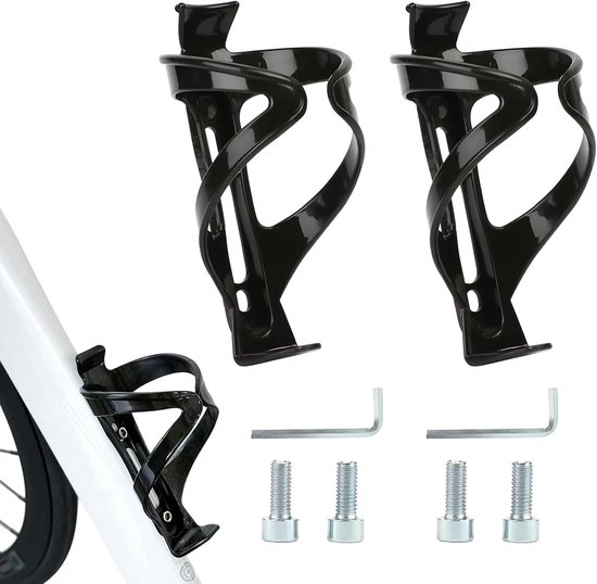 Fiets drinkfleshouders 2 stuks - carbon fiber - verstelbaar voor 55-70 mm flessen - SnelShoppen