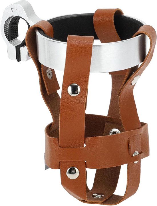 Fiets Drinkhouder - Fleshouder Motor - Onderweg Drinken - Universele Pasvorm - 87 cm Breed - Zwart Zilver