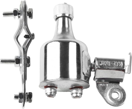 Fiets Dynamo - Fietsverlichting Generator - Fiets Verlichting - Afneembaar Ontwerp - 10.5 cm Lengte - Zilver