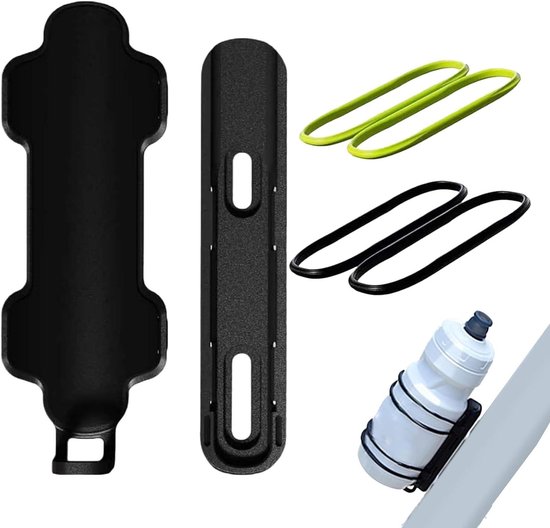 Fiets flessenhouder - Bidon houder - Hydratatie tijdens rit - Magnetische sluiting - 15 x 6 x 2 cm - Zwart