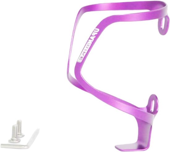 Fiets Flessenhouder - Bidonhouder Fiets - Drank Meenemen - Lichtgewicht Aluminium - Standaard Flessen - Paars