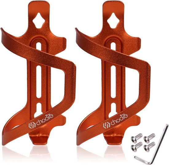 Fiets flessenhouder fiets drankhouder voor racefiets/MTB/mountainbike oranje van Merkloos