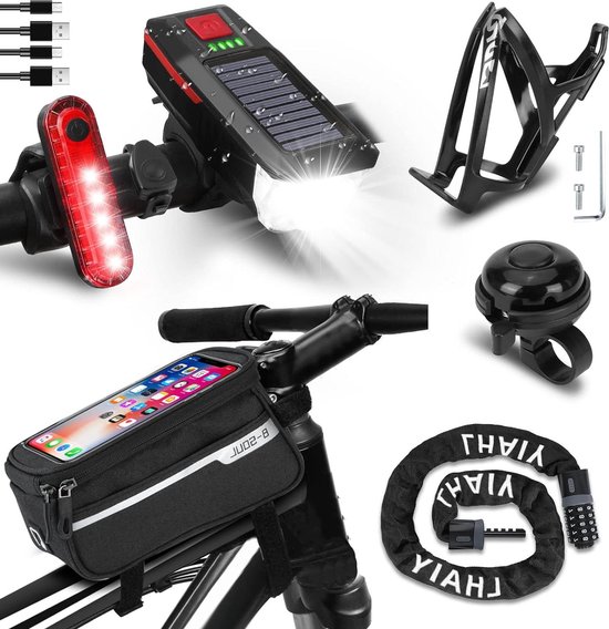 Fiets Frame tas - Fiets licht - Fiets ketting slot - Fiets Bidonhouder - Fiets Bell - voor volwassenen en kinderen - Road en Mountainbikes Bicycle Bottle Cage van Bicycle Gear