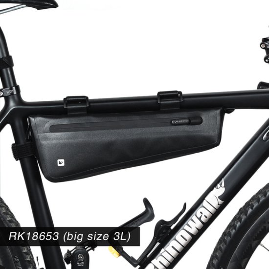 Fiets Frametas - Bike Packing - Lichte, smalle & waterdichte tas voor Racefiets of Mountainbike - 2.8L van Velmia