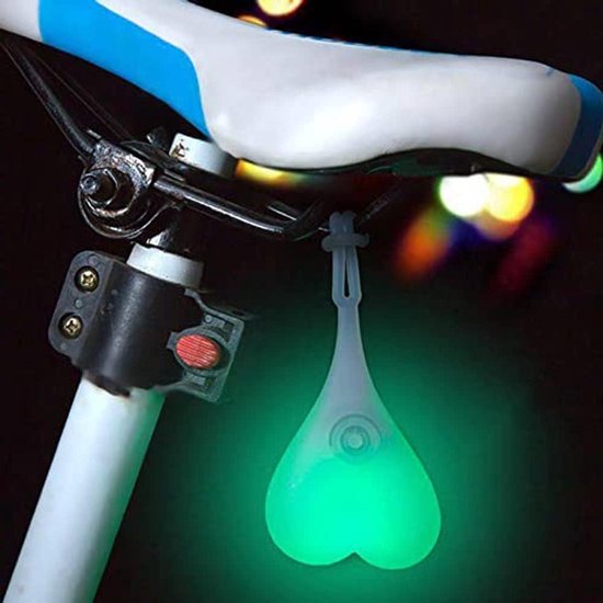 Fiets Hart Achterlicht - LED Lamp Waarschuwing - Veilig Fietsen - Waterdicht Ontwerp - N.v.t. - Groen