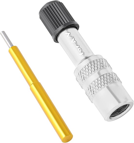 Fiets Inflator Adapter - Ventiel Extender - Banden Oppompen - Lekvrije Afdichting - Compact Ontwerp - Zilver