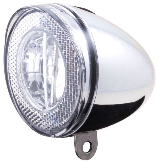 Fiets Koplamp Spanninga Swingo XB LED met reflector incl. batterijen - chroom