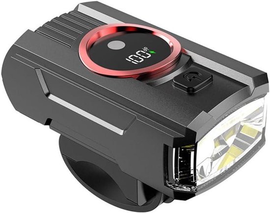 Fiets Koplamp - Voorlicht Fiets - Nachtfietsen Veiligheid - Automatische Lichtaanpassing - 300 Lumen - Zwart