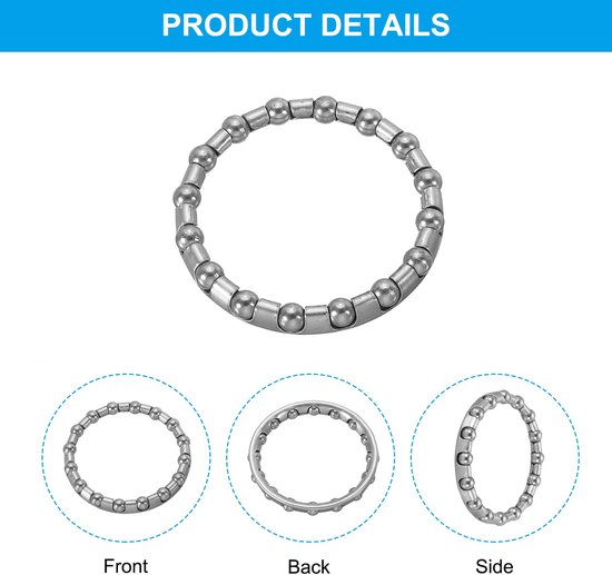 Fiets lagersysteem 4-delig 3/16 inch met 16 kogels zilver