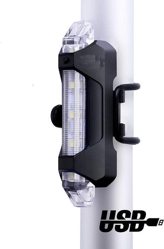 FIETS LED VOORLICHT | KOPLAMP | VERLICHTING | LICHT | USB OPLAADBAAR - WIT
