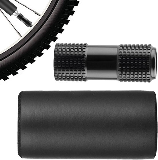 Fiets Luchtpomp Adapter - Ventiel Opzetstuk - Banden Oppompen - 360 Graden Flexibel - 3.8 x 1.3 cm - Zwart