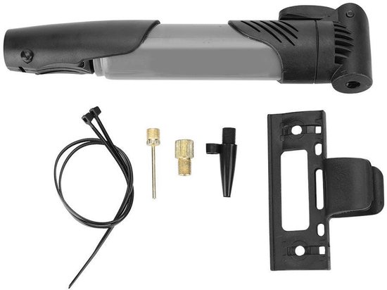 Fiets Luchtpomp - Draagbare Inflator - Banden Vullen - Compact Frame Ontwerp - 20 cm - Grijs