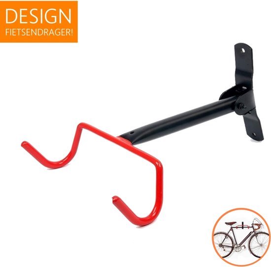 Fiets Muurbeugel – Ophangsysteem tot 25 kg – Rood van Merkloos