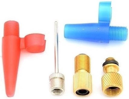 Fiets nippelset / verloopnippels 5-delig - Voor luchtbedden en ballen van Norauto