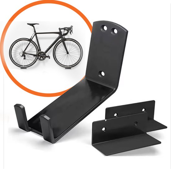 Fiets Ophangsysteem – Fiets muurbeugel - fiets haak - fiets ophangbeugel - fietsrek - Race fiets - Mountainbike - zwart