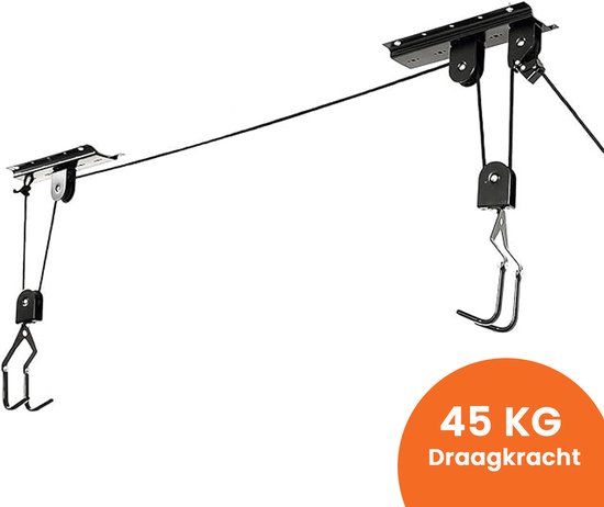 fiets ophangsysteem Fietslift 45 KG Draagkracht – fietstakel – fietshaak - Voor aan het plafond van Merkloos