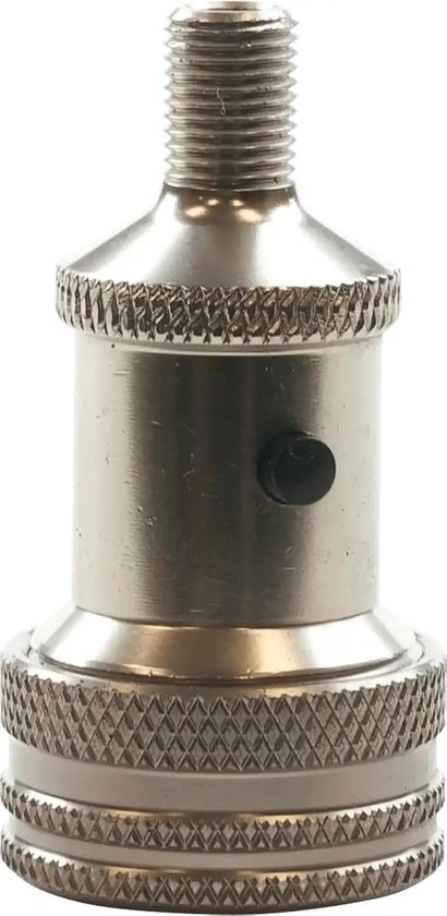 Fiets Pomp Adapter - Ventiel Verlengstuk - Banden Oppompen - Lichtgewicht Aluminium - 2x2x6 Inch - Zilver
