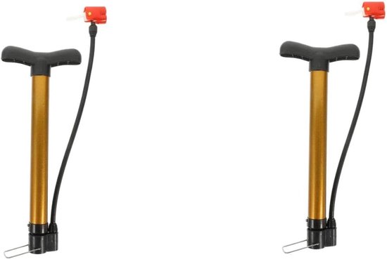 Fiets Pomp - Bandenpomp Luchtpomp - Banden Oppompen - Compact Lichtgewicht - 32 cm - Geel