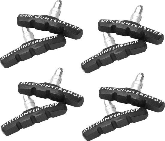 Fiets Remblokken Set - 4 Paar (8 Stuks) Universele V Remblokjes 70mm - Geschikt voor Mountainbike, Stadsfiets, Vouwfiets en Tourfiets
