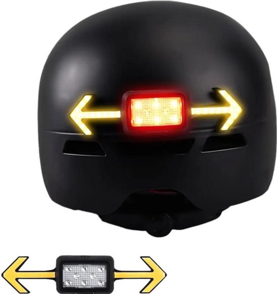 Fiets Richtingaanwijzer Voor Helm Usb Opladen Afstandsbediening Nachtrijlicht Draadloos Waarschuwingslampje Fiets Veiligheid Licht