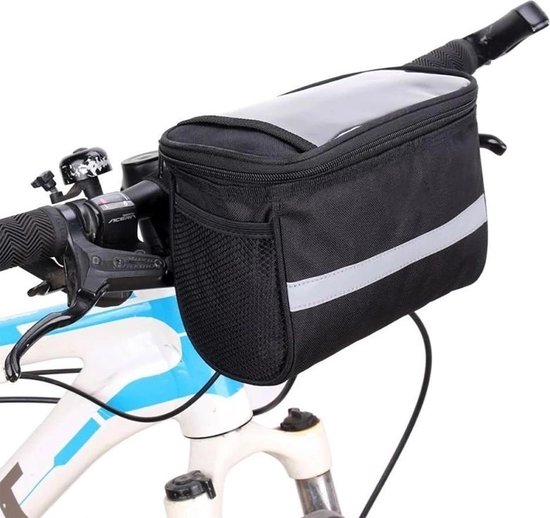 Fiets Stuurtas met Smartphonehouder en Koeltas - Zwart -Saizi van Saizi